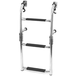 Трап складной с вертикальным креплением 3 черных ступени 270 мм (040172BT)